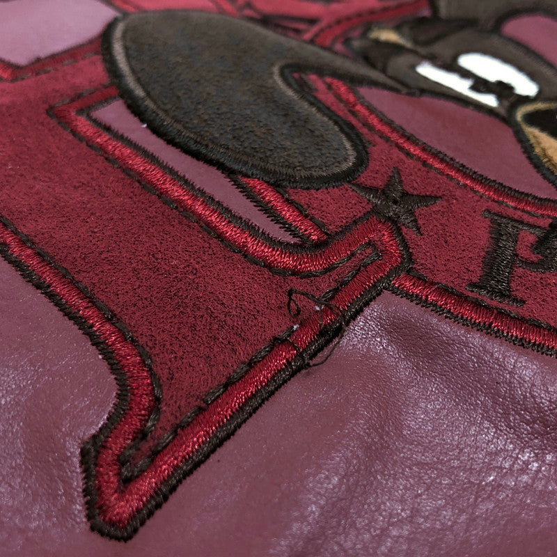 【現状渡し品】【メンズ】 PINK DOG ピンクドッグ JACKET ジャケット ブルゾン 刺繍 アウター ヴィンテージ系 146-250808-rs-01-fur サイズ：L カラー：ワインレッド系 万代Net店