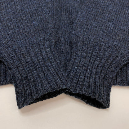 【中古品】【メンズ】 POLO RALPH LAUREN ポロ・ラルフローレン 90S FROM SCOTTISH YARN WOOL KNIT ニット セーター 長袖 トップス 古着 ヴィンテージ系 146-260422-rs-07-fur サイズ：L カラー：ネイビー 万代Net店