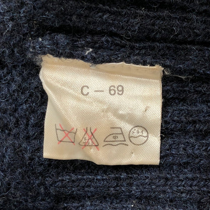 【中古品】【メンズ】 POLO RALPH LAUREN ポロ・ラルフローレン 90S FROM SCOTTISH YARN WOOL KNIT ニット セーター 長袖 トップス 古着 ヴィンテージ系 146-260422-rs-07-fur サイズ：L カラー：ネイビー 万代Net店