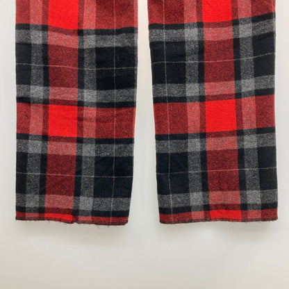 【中古品】【メンズ】 JOHN LAWRENCE SULLIVAN ジョンローレンスサリバン チェックパンツ 152-260111-WA-03-iwa サイズ：36 カラー：レッド ブラック系 万代Net店