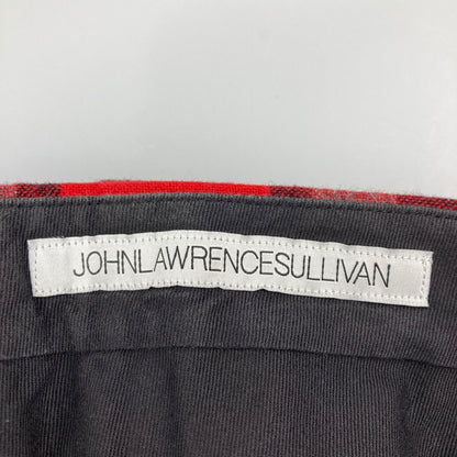【中古品】【メンズ】 JOHN LAWRENCE SULLIVAN ジョンローレンスサリバン チェックパンツ 152-260111-WA-03-iwa サイズ：36 カラー：レッド ブラック系 万代Net店