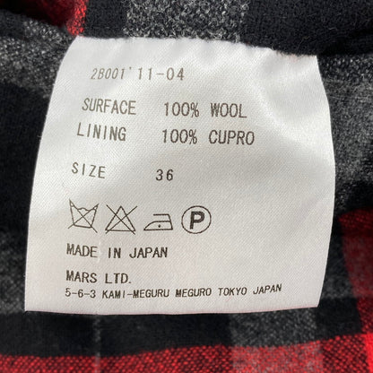【中古品】【メンズ】 JOHN LAWRENCE SULLIVAN ジョンローレンスサリバン チェックパンツ 152-260111-WA-03-iwa サイズ：36 カラー：レッド ブラック系 万代Net店