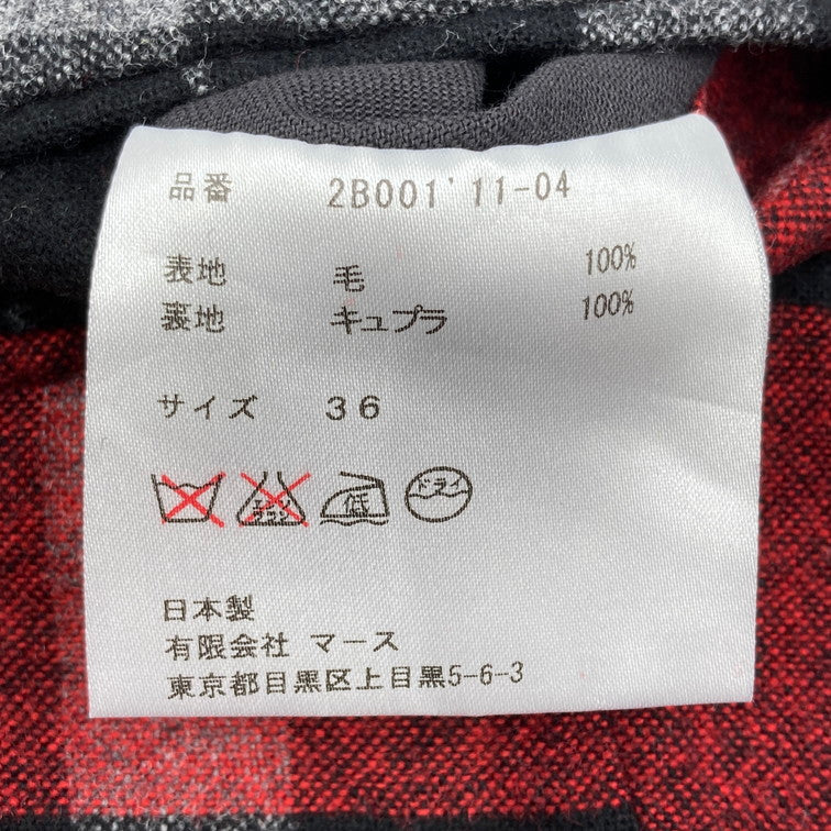 【中古品】【メンズ】 JOHN LAWRENCE SULLIVAN ジョンローレンスサリバン チェックパンツ 152-260111-WA-03-iwa サイズ：36 カラー：レッド ブラック系 万代Net店