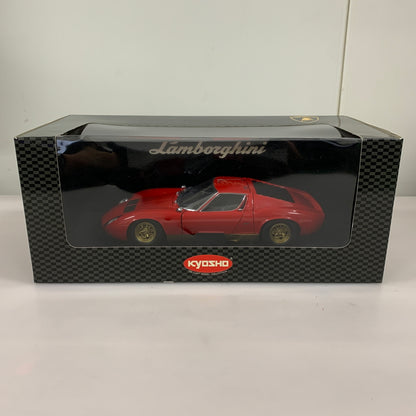 【現状渡し品】 KYOSHO 京商 1/18 Lamborghini Miura P400 SV 赤 ランボルギーニ ミニカー 061-260624-AS-9-min 万代Net店