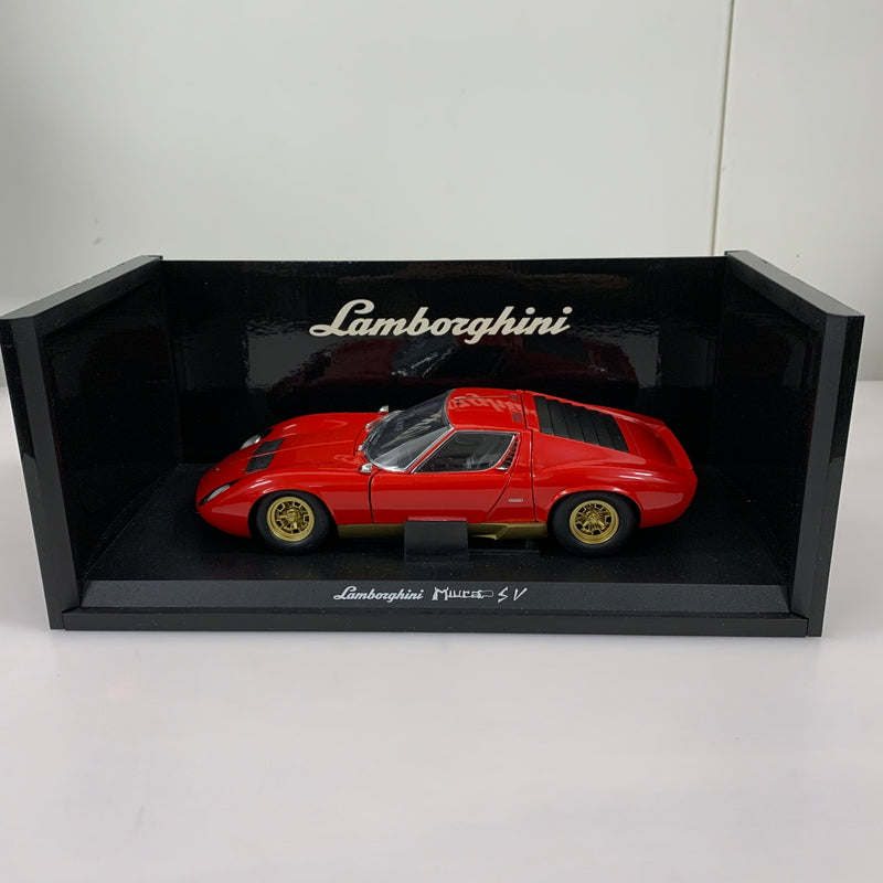 【現状渡し品】 KYOSHO 京商 1/18 Lamborghini Miura P400 SV 赤 ランボルギーニ ミニカー 061-260624-AS-9-min 万代Net店