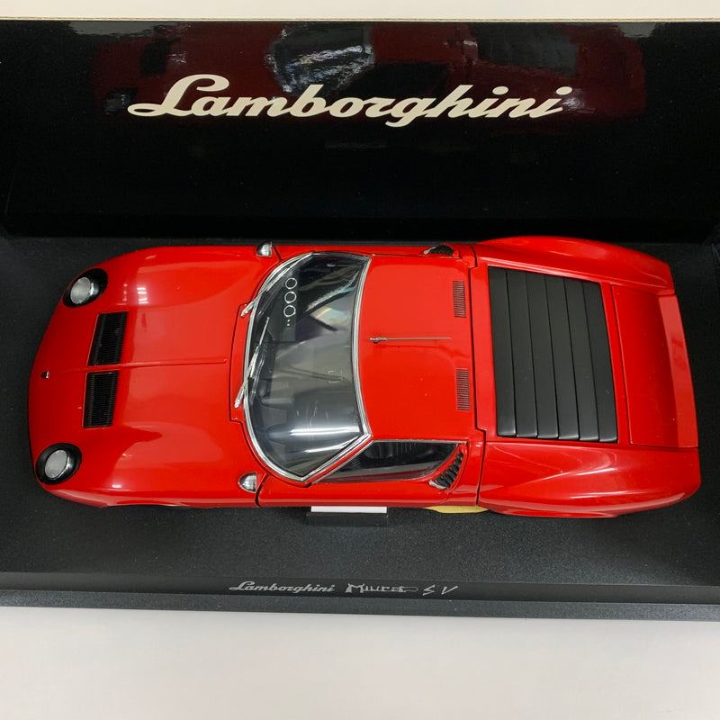 【現状渡し品】 KYOSHO 京商 1/18 Lamborghini Miura P400 SV 赤 ランボルギーニ ミニカー 061-260624-AS-9-min 万代Net店