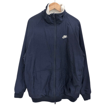 【現状渡し品】【メンズ】 NIKE ナイキ BIG SWOOSH BOA JACKET BQ6546-114 ビッグスウッシュ リバーシブル ボアジャケット アウター 古着 148-261005-rs-03-fur サイズ：XL カラー：ホワイト/ネイビー 万代Net店
