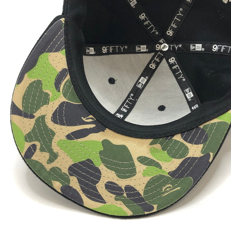 【中古品】【メンズ/レディース】 A BATHING APE アベイシングエイプ × NEW ERA BAPE NEW ERA 9FIFTY CAP キャップ 帽子 アクセサリー 185-260129-rs-02-fur サイズ：F カラー：ブラック 万代Net店