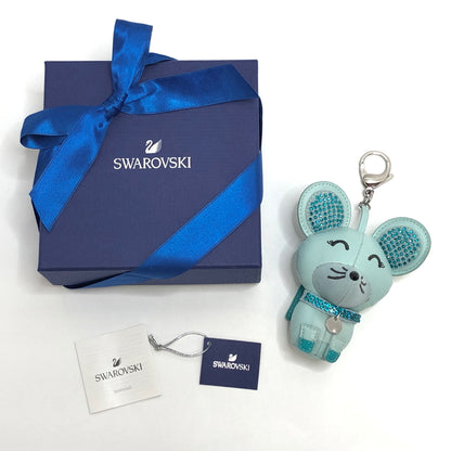 【中古品】【レディース】 SWAROVSKI スワロフスキー GIP GIP 5494436 ギップギップ バッグチャーム キーホルダー ネズミ 子年 マスコット 208-261005-rs-05-fur カラー：ミントグリーン系 万代Net店