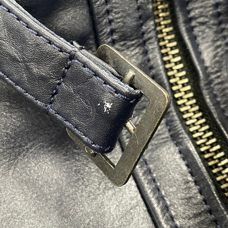 【中古品】【メンズ】 LIUGOO LEATHERS リューグーレザーズ QUILTING LINER LEATHER JACKET キルティング ライナー レザー ジャケット アウター 147-260530-kh-15-izu サイズ：LL カラー：ネイビー 万代Net店