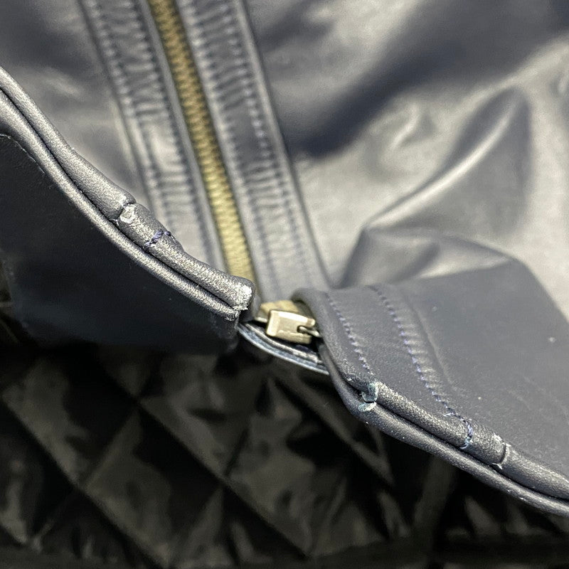 【中古品】【メンズ】 LIUGOO LEATHERS リューグーレザーズ QUILTING LINER LEATHER JACKET キルティング ライナー レザー ジャケット アウター 147-260530-kh-15-izu サイズ：LL カラー：ネイビー 万代Net店