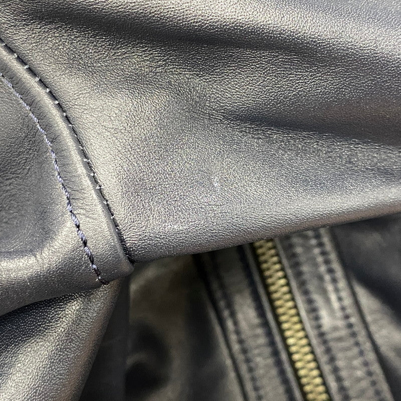 【中古品】【メンズ】 LIUGOO LEATHERS リューグーレザーズ QUILTING LINER LEATHER JACKET キルティング ライナー レザー ジャケット アウター 147-260530-kh-15-izu サイズ：LL カラー：ネイビー 万代Net店