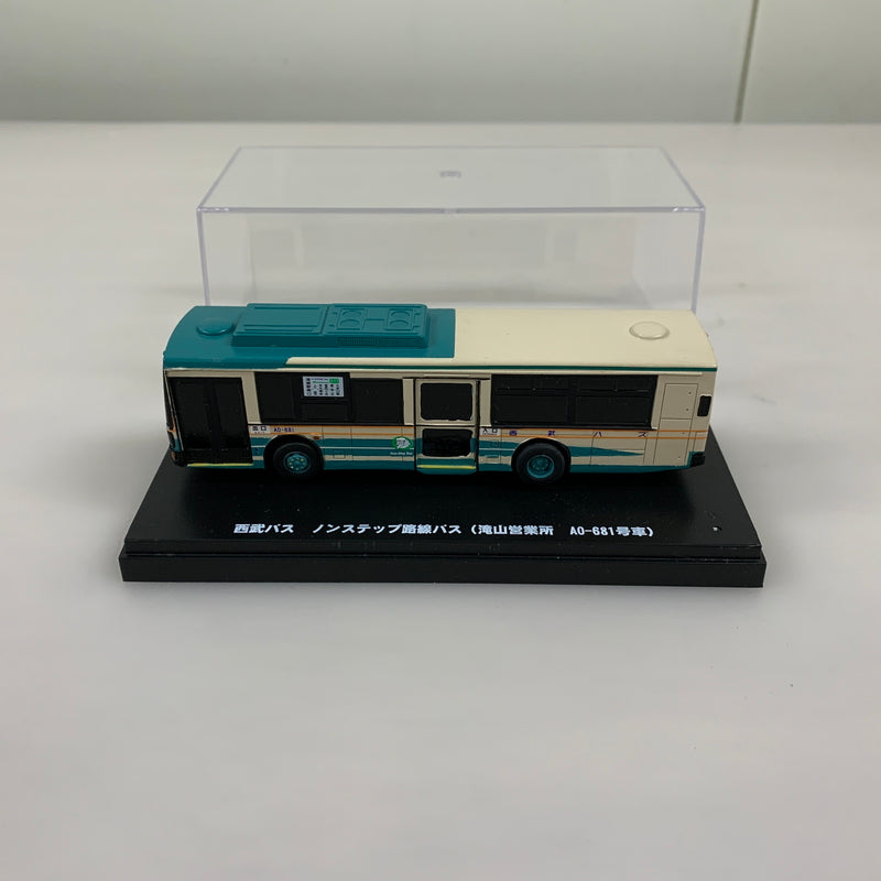 【中古品】 西武バス ノンステップ路線バス AO681号車 コールドキャスト製 塗装済み ミニカー 061-260624-AS-15-min 万代Net店