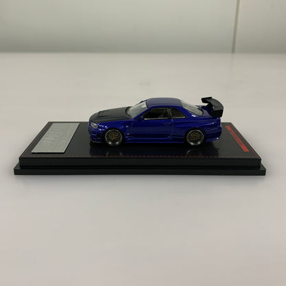 【中古品】 TKカンパニー イグニッションモデル 1 64 ニスモ R34 GT-R Z-tune Blue Metallic 完成品 ミニカー 061-260624-AS-16-min 万代Net店