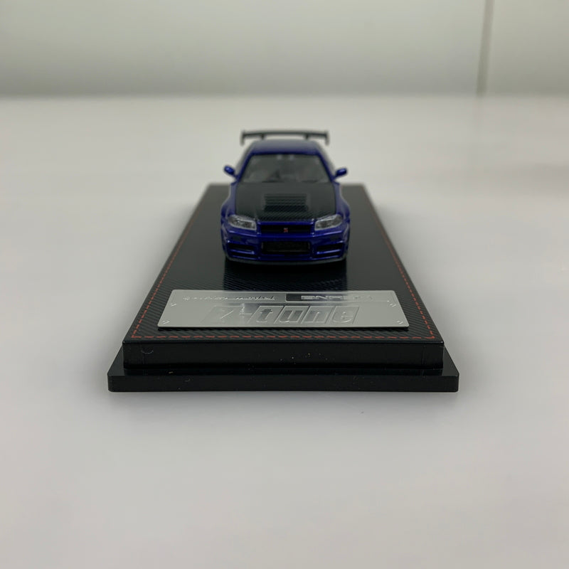 【中古品】 TKカンパニー イグニッションモデル 1 64 ニスモ R34 GT-R Z-tune Blue Metallic 完成品 ミニカー 061-260624-AS-16-min 万代Net店