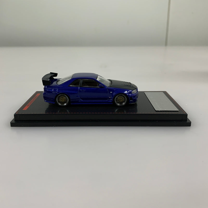 【中古品】 TKカンパニー イグニッションモデル 1 64 ニスモ R34 GT-R Z-tune Blue Metallic 完成品 ミニカー 061-260624-AS-16-min 万代Net店