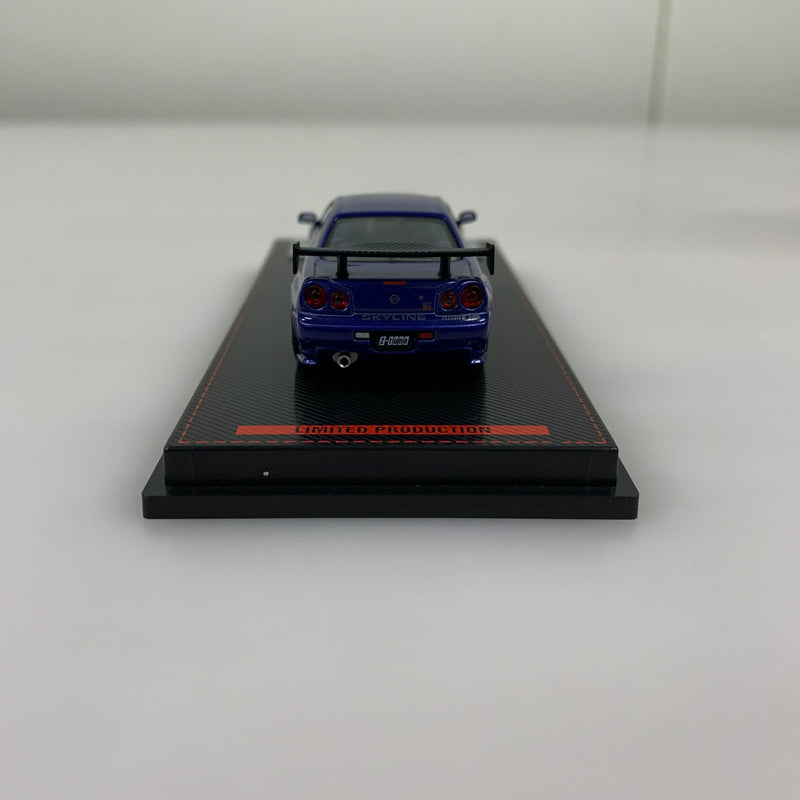 【中古品】 TKカンパニー イグニッションモデル 1 64 ニスモ R34 GT-R Z-tune Blue Metallic 完成品 ミニカー 061-260624-AS-16-min 万代Net店