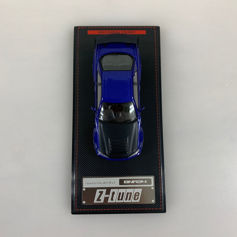 【中古品】 TKカンパニー イグニッションモデル 1 64 ニスモ R34 GT-R Z-tune Blue Metallic 完成品 ミニカー 061-260624-AS-16-min 万代Net店