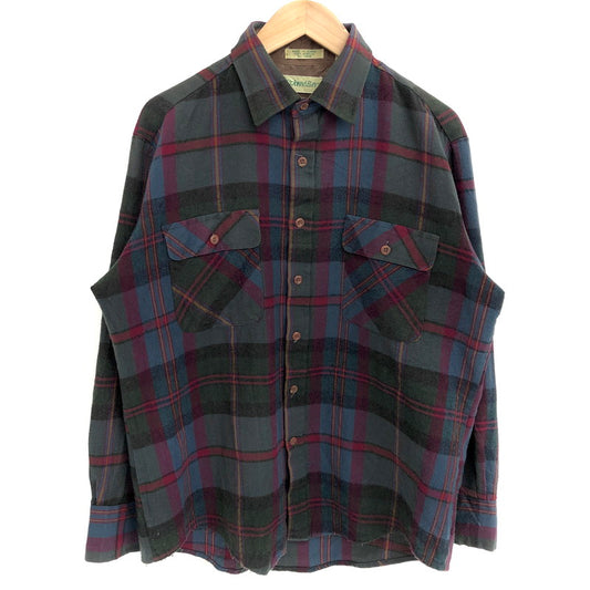 【中古品】【メンズ】 ST.JOHN’S BAY セントジョンズベイ 80S ACRYLIC CHECK SHIRT チェックシャツ 長袖 トップス ヴィンテージ 146-260423-rs-06-fur サイズ：L カラー：マルチカラー 万代Net店
