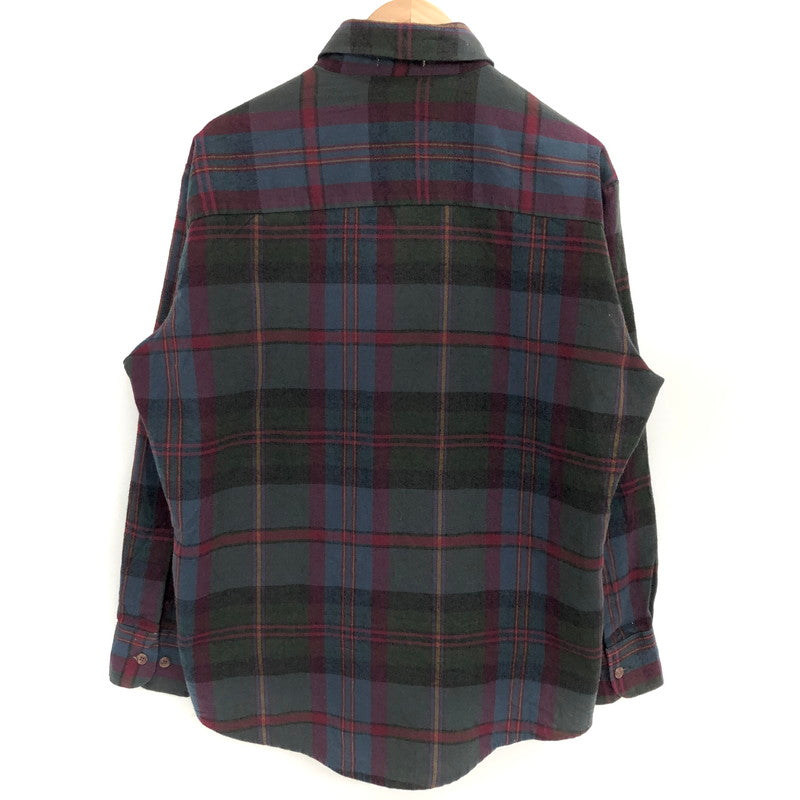 【中古品】【メンズ】 ST.JOHN’S BAY セントジョンズベイ 80S ACRYLIC CHECK SHIRT チェックシャツ 長袖 トップス ヴィンテージ 146-260423-rs-06-fur サイズ：L カラー：マルチカラー 万代Net店