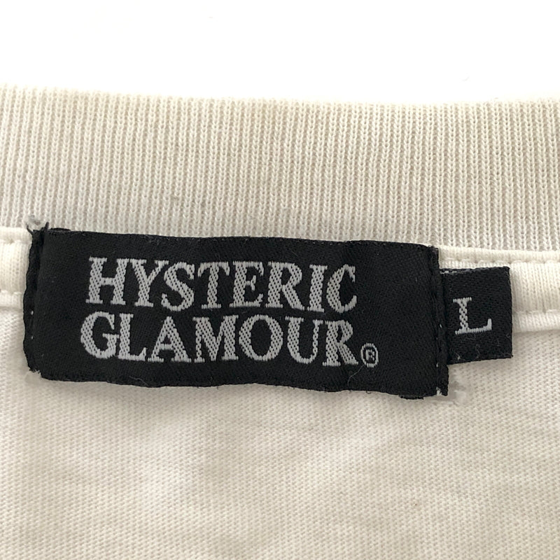【ジャンク品】【メンズ】 HYSTERIC GLAMOUR ヒステリックグラマー 0202CT08 半袖 Tシャツ トップス 古着 140-261007-rs-01-fur サイズ：L カラー：ホワイト 万代Net店