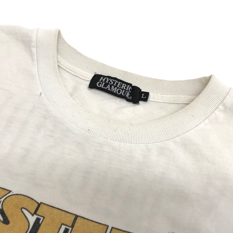 【ジャンク品】【メンズ】 HYSTERIC GLAMOUR ヒステリックグラマー 0202CT08 半袖 Tシャツ トップス 古着 140-261007-rs-01-fur サイズ：L カラー：ホワイト 万代Net店