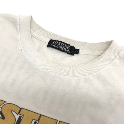 【ジャンク品】【メンズ】 HYSTERIC GLAMOUR ヒステリックグラマー 0202CT08 半袖 Tシャツ トップス 古着 140-261007-rs-01-fur サイズ：L カラー：ホワイト 万代Net店