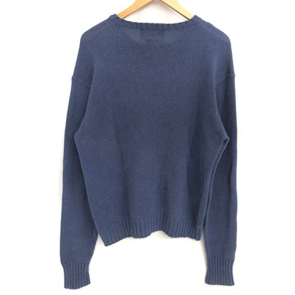 【中古品】【メンズ】 POLO RALPH LAUREN ポロ・ラルフローレン 90S COTTON KNIT ニット セーター 長袖 トップス 古着 ヴィンテージ 146-260423-rs-08-fur サイズ：M カラー：ブルー系 万代Net店