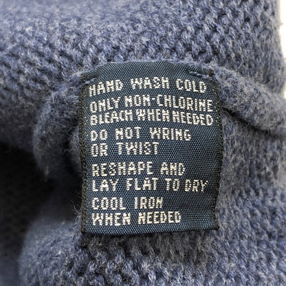 【中古品】【メンズ】 POLO RALPH LAUREN ポロ・ラルフローレン 90S COTTON KNIT ニット セーター 長袖 トップス 古着 ヴィンテージ 146-260423-rs-08-fur サイズ：M カラー：ブルー系 万代Net店