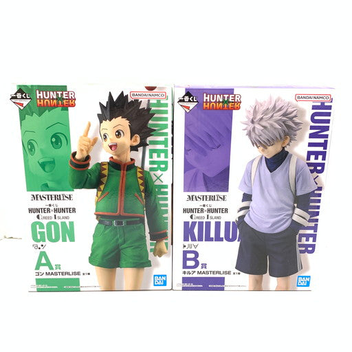 【現状渡し品】 BANDAI 一番くじ HUNTER×HUNTER GREED ISLAND A/B賞 ゴン キルア MASTERLISE 051-260625-mo-01-fur 万代Net店
