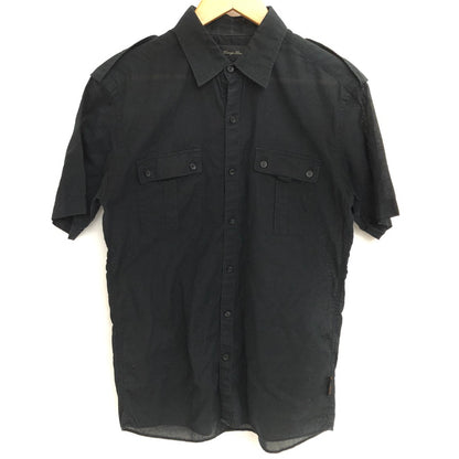 【現状渡し品】【メンズ】 Ben Sherman ベンシャーマン × LOUNGE LIZARD S/S SHIRT 半袖 シャツ トップス シースルー 透け感 140-251118-rs-08-fur サイズ：2 カラー：ブラック 万代Net店
