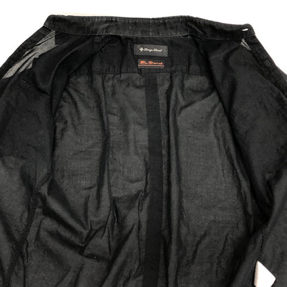 【現状渡し品】【メンズ】 Ben Sherman ベンシャーマン × LOUNGE LIZARD S/S SHIRT 半袖 シャツ トップス シースルー 透け感 140-251118-rs-08-fur サイズ：2 カラー：ブラック 万代Net店