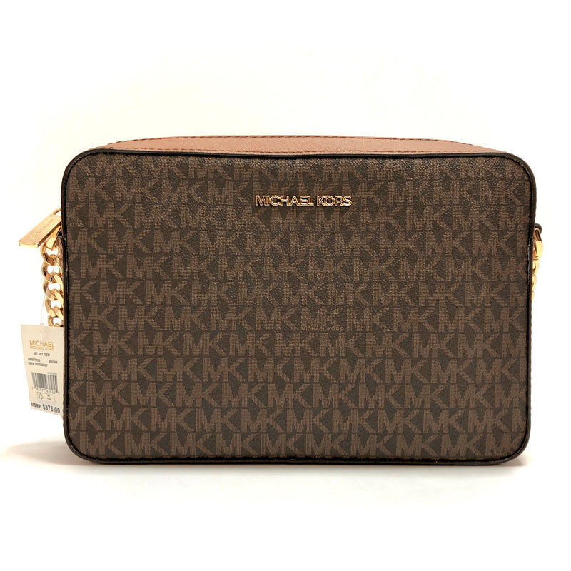 【中古美品】【レディース】 MICHAEL KORS マイケルコース JET SET ITEM LG EW CROSSBODY 35F8GTTC3B ショルダーバッグ 鞄 188-261007-rs-03-fur カラー：ブラウン 万代Net店