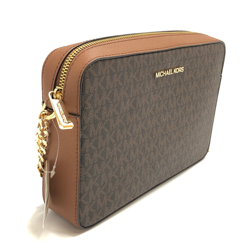 【中古美品】【レディース】 MICHAEL KORS マイケルコース JET SET ITEM LG EW CROSSBODY 35F8GTTC3B ショルダーバッグ 鞄 188-261007-rs-03-fur カラー：ブラウン 万代Net店