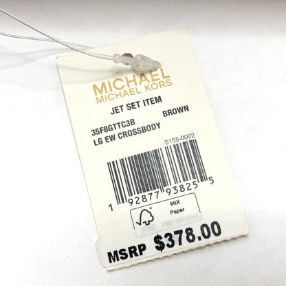 【中古美品】【レディース】 MICHAEL KORS マイケルコース JET SET ITEM LG EW CROSSBODY 35F8GTTC3B ショルダーバッグ 鞄 188-261007-rs-03-fur カラー：ブラウン 万代Net店