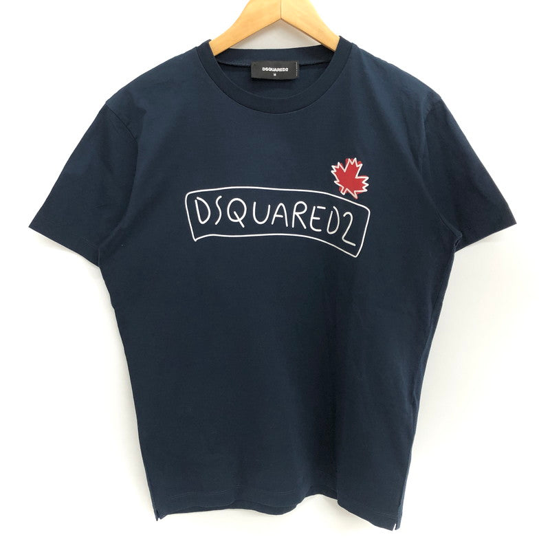 【中古品】【メンズ】 DSQUARED2 ディースクエアード 22SS LOGO SUPERCREW T-SHIRT S716D1130 半袖 Tシャツ トップス 141-260424-rs-01-fur サイズ：M カラー：ネイビー 万代Net店