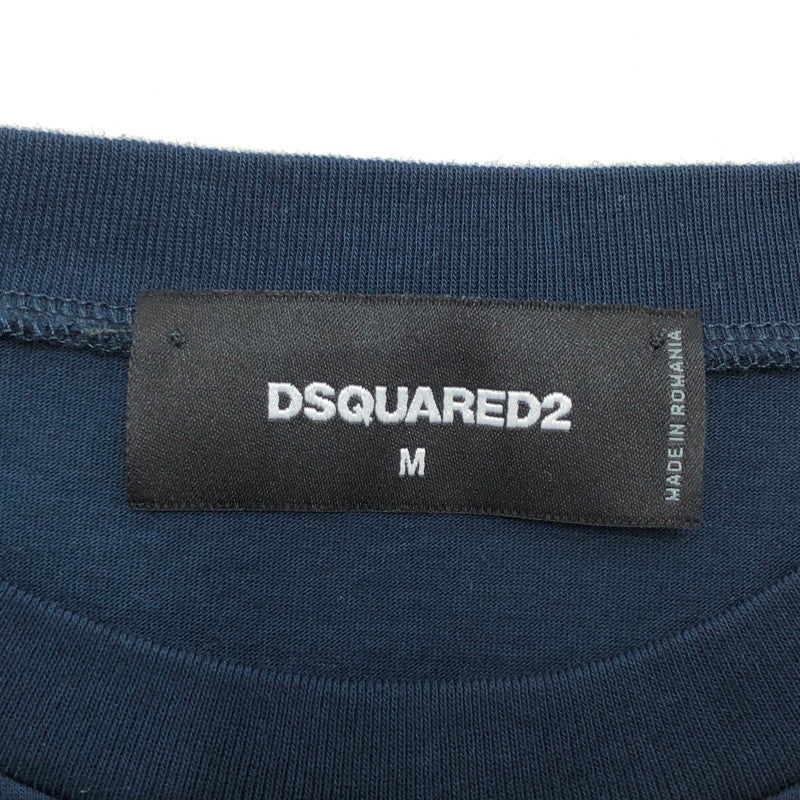 【中古品】【メンズ】 DSQUARED2 ディースクエアード 22SS LOGO SUPERCREW T-SHIRT S716D1130 半袖 Tシャツ トップス 141-260424-rs-01-fur サイズ：M カラー：ネイビー 万代Net店