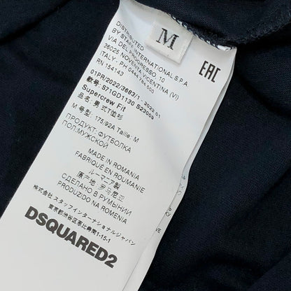 【中古品】【メンズ】 DSQUARED2 ディースクエアード 22SS LOGO SUPERCREW T-SHIRT S716D1130 半袖 Tシャツ トップス 141-260424-rs-01-fur サイズ：M カラー：ネイビー 万代Net店