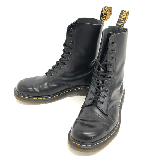 【現状渡し品】【メンズ】 Dr.Martens ドクターマーチン 1490 10 EYE BOOT レザーブーツ シューズ 靴 164-261007-rs-04-fur サイズ：UK8 (27.0cm相当) カラー：ブラック 万代Net店