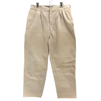 【現状渡し品】【メンズ】 POLO RALPH LAUREN ポロ・ラルフローレン 90S TWO-TUCK POLO CHINO PANTS チノパンツ ボトムス 古着 ヴィンテージ系 157-260424-rs-06-fur サイズ：34/34 カラー：ベージュ 万代Net店
