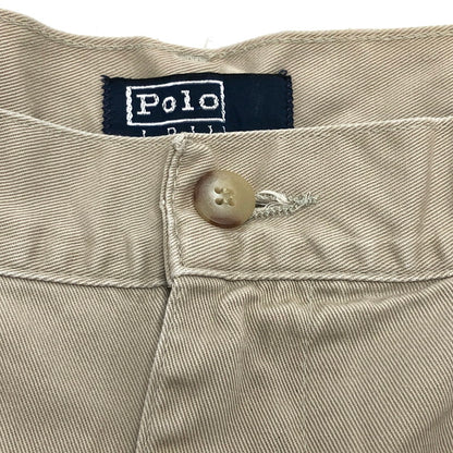 【現状渡し品】【メンズ】 POLO RALPH LAUREN ポロ・ラルフローレン 90S TWO-TUCK POLO CHINO PANTS チノパンツ ボトムス 古着 ヴィンテージ系 157-260424-rs-06-fur サイズ：34/34 カラー：ベージュ 万代Net店
