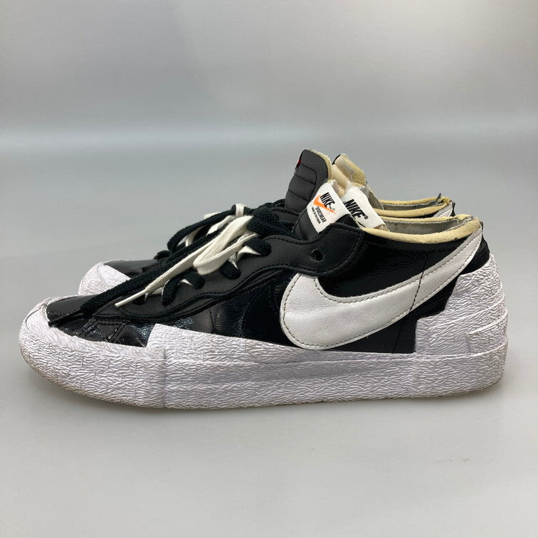 【中古品】【メンズ】 SACAI×NIKE DM6443-001 BLAZER LOW BLACK PATENT LEATHER スニーカー 本体のみ 160-260430-WA-03-iwa サイズ：30cm カラー：ブラック ホワイト 万代Net店