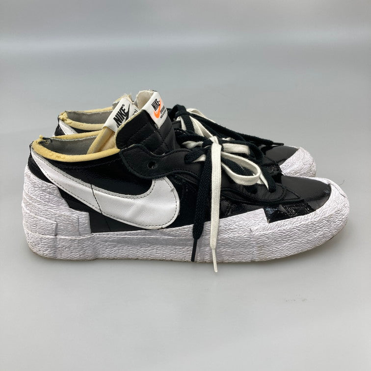 【中古品】【メンズ】 SACAI×NIKE DM6443-001 BLAZER LOW BLACK PATENT LEATHER スニーカー 本体のみ 160-260430-WA-03-iwa サイズ：30cm カラー：ブラック ホワイト 万代Net店