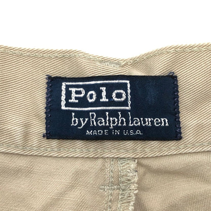 【現状渡し品】【メンズ】 POLO RALPH LAUREN ポロ・ラルフローレン 90S TWO-TUCK POLO CHINO PANTS チノパンツ ボトムス 古着 ヴィンテージ系 157-260424-rs-06-fur サイズ：34/34 カラー：ベージュ 万代Net店