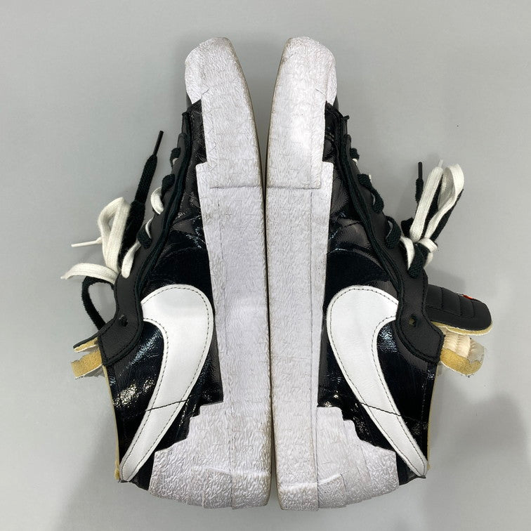 【中古品】【メンズ】 SACAI×NIKE DM6443-001 BLAZER LOW BLACK PATENT LEATHER スニーカー 本体のみ 160-260430-WA-03-iwa サイズ：30cm カラー：ブラック ホワイト 万代Net店