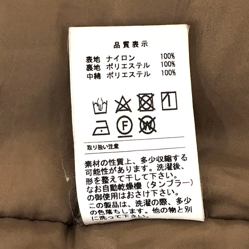 【現状渡し品】【メンズ】 DESCENDANT ディセンダント 21AW SUB NYLON COAT ナイロンコート 中綿 アウター 142-251119-rs-07-fur サイズ：3 カラー：ベージュ系 万代Net店