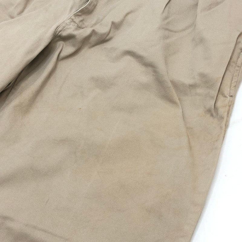 【現状渡し品】【メンズ】 POLO RALPH LAUREN ポロ・ラルフローレン 90S TWO-TUCK POLO CHINO PANTS チノパンツ ボトムス 古着 ヴィンテージ系 157-260424-rs-06-fur サイズ：34/34 カラー：ベージュ 万代Net店