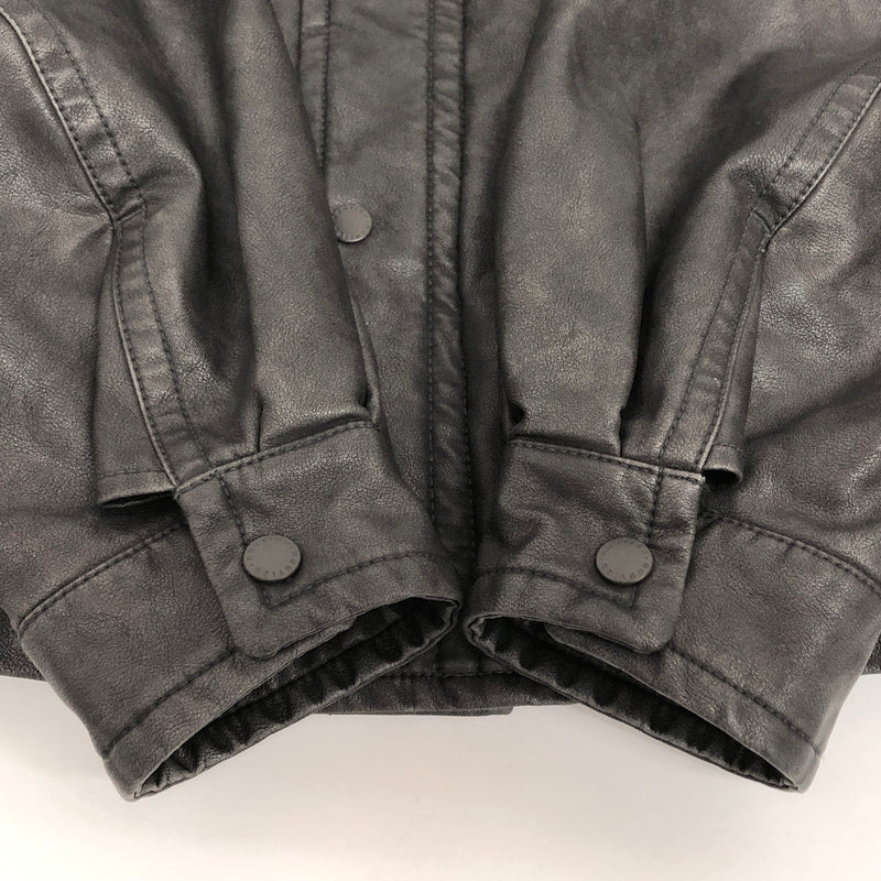【中古品】【メンズ】 NAUTICA × FREAK'S STORE ノーティカ フリークスストア Faded Vegan Leather Blouson 243-1553 レザージャケット ブルゾン アウター 古着 147-261007-rs-05-fur サイズ：M カラー：ダークグレー系 万代Net店