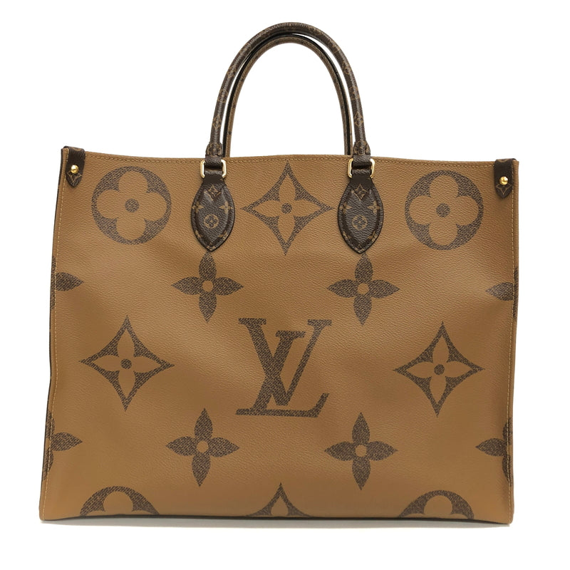 【中古品】【メンズ/レディース】 LOUIS VUITTON ルイ・ヴィトン M45320 モノグラム ジャイアント リバース オンザゴーGM トートバッグ 鞄 179-260713-rs-02-fur カラー：ブラウン/ベージュ 万代Net店