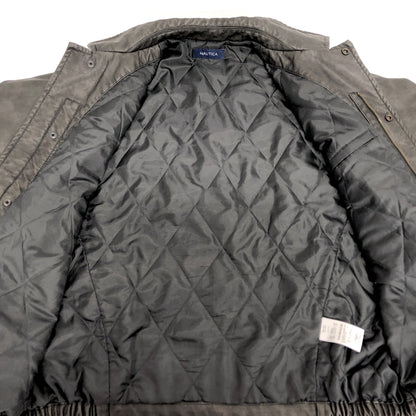 【中古品】【メンズ】 NAUTICA × FREAK'S STORE ノーティカ フリークスストア Faded Vegan Leather Blouson 243-1553 レザージャケット ブルゾン アウター 古着 147-261007-rs-05-fur サイズ：M カラー：ダークグレー系 万代Net店